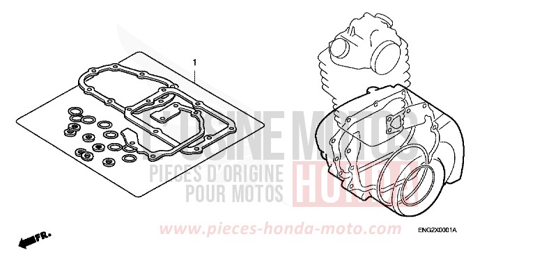TROUSSE DE JOINT B de CRF150R "Grandes Roues" EXTREME RED (R292) 2007
